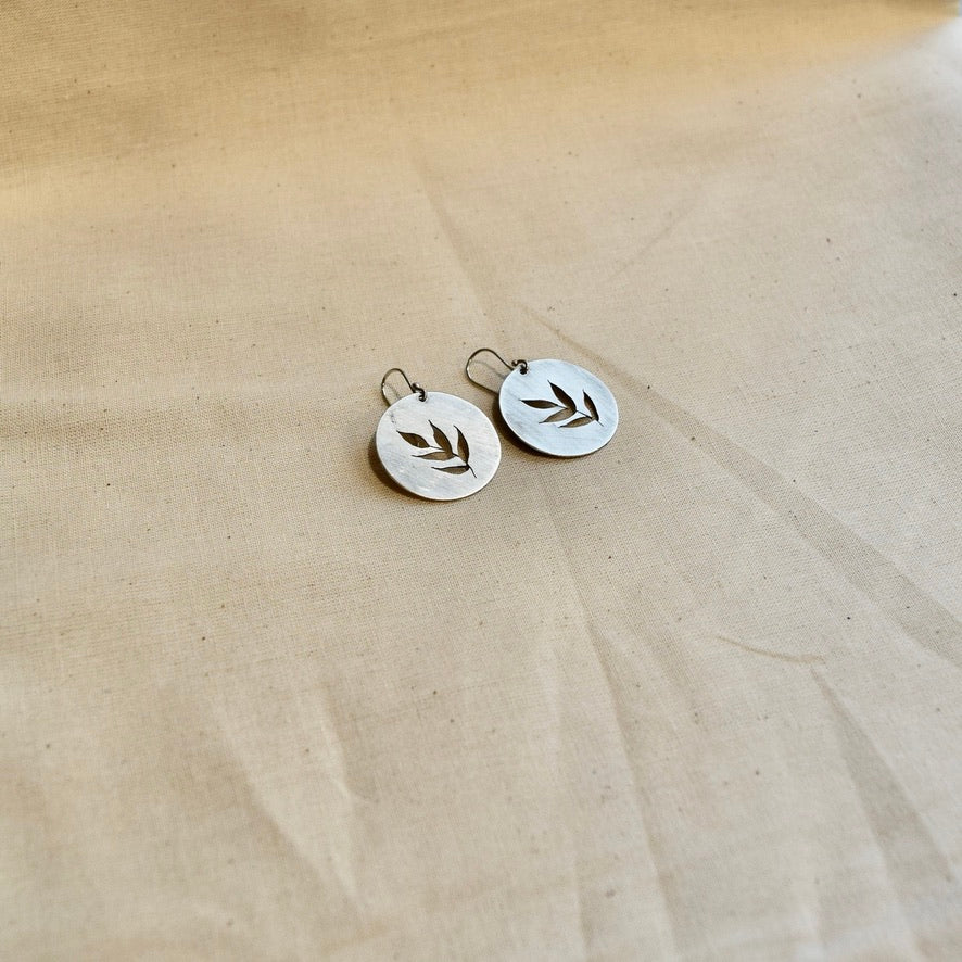 Sweetgrass Disc: Brass or Sterling Silver