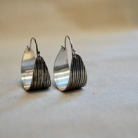 Woodland Hoops: Sterling Silver