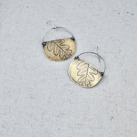 Fern Basket Earring: Sterling Silver or Brass