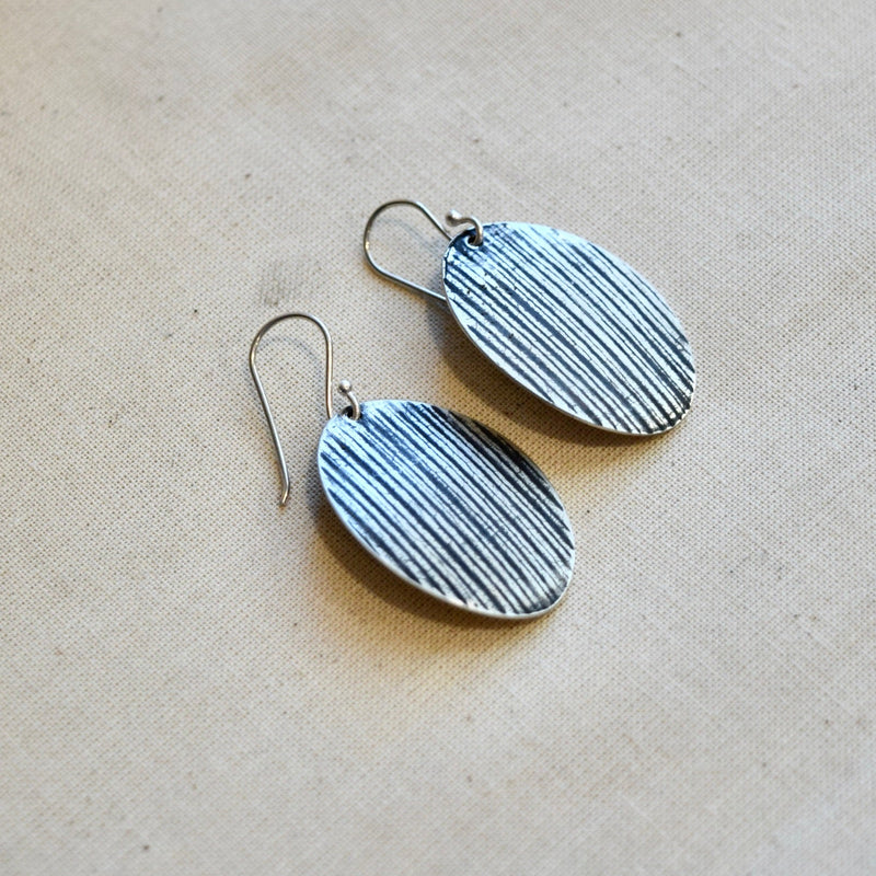 Woodland Ovals: Sterling Silver