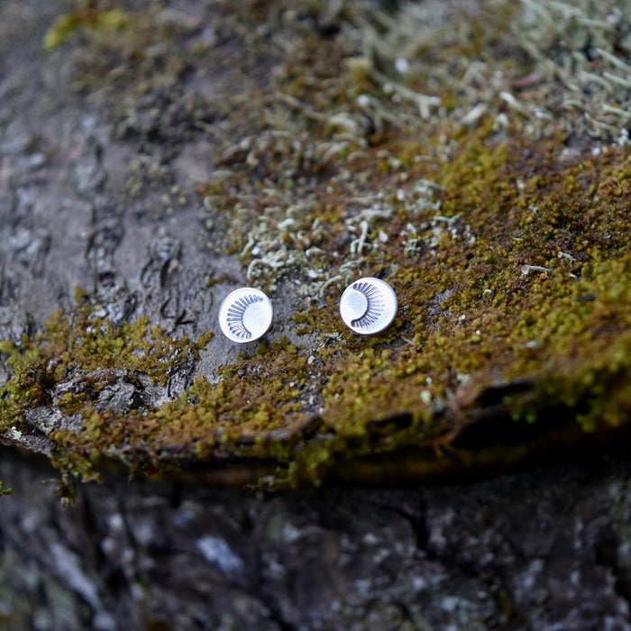 Crescent Lines Earring Studs