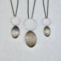 Woodland Moon Necklace: Sterling Silver or Brass