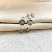 Fern Impression Sterling Silver Studs