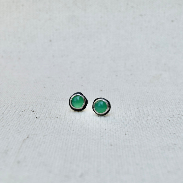Chrysoprase Studs