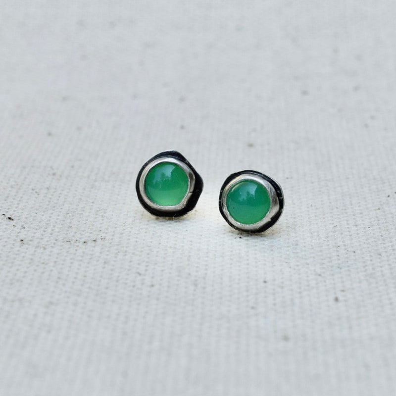 Chrysoprase Studs