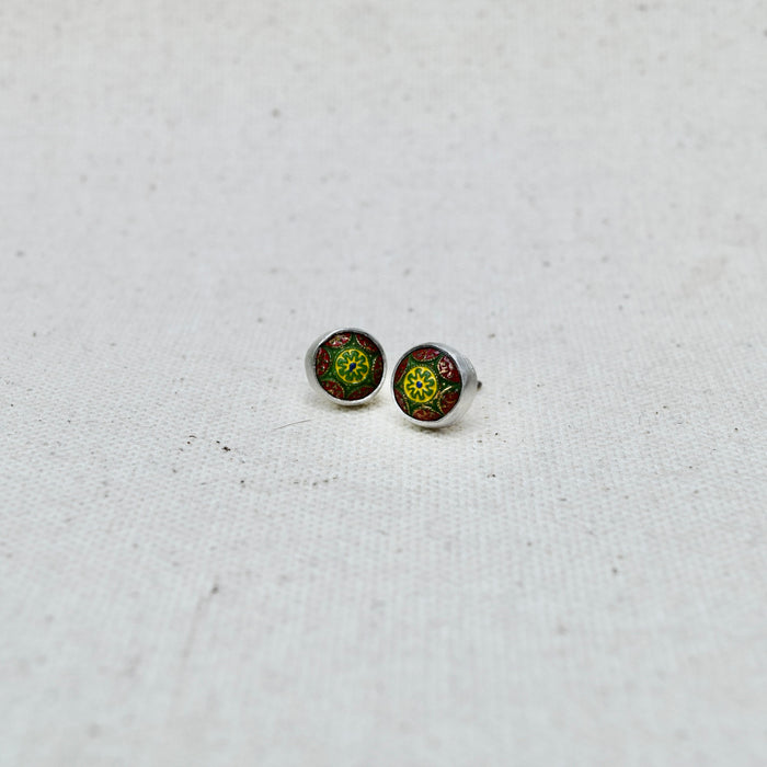 Summer Solstice Mosaic Studs