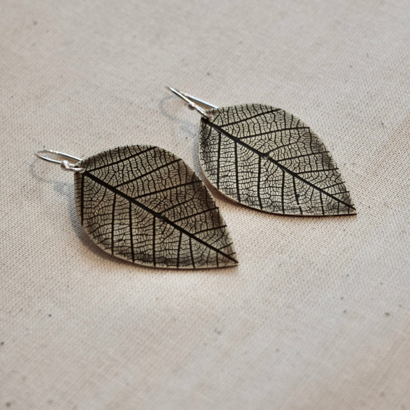 Leaf Earring: Brass