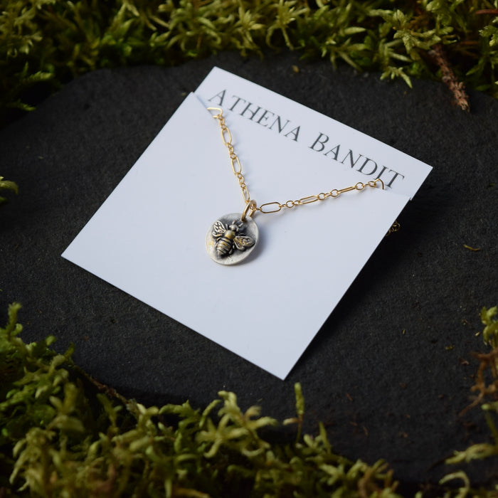 Honey Bee Charm Necklace