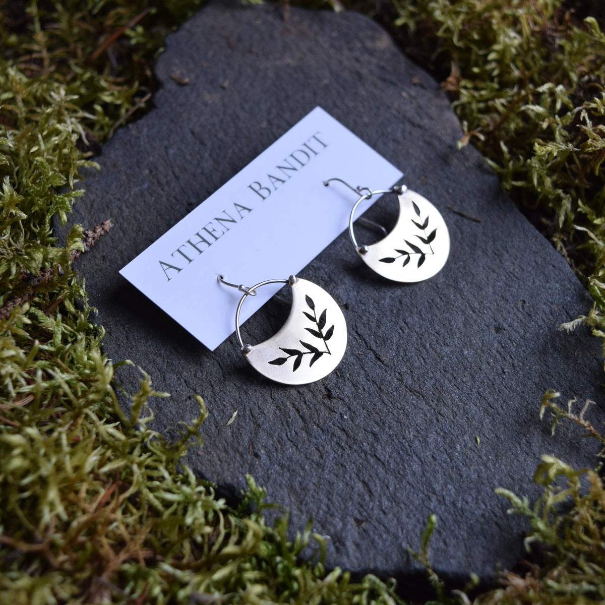 Sage Grove Crescent Earrings