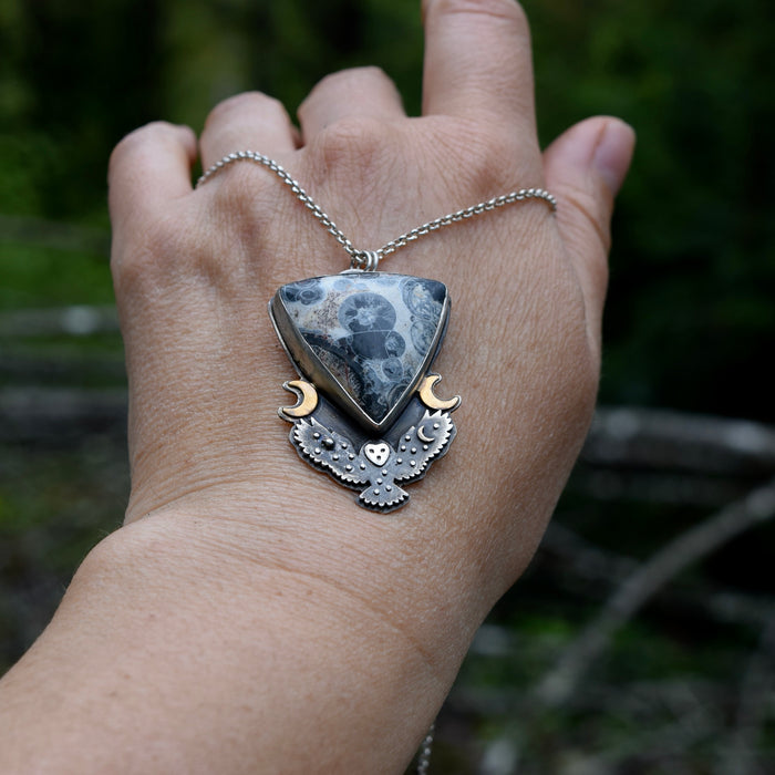 Starry Flight Owl Pendant