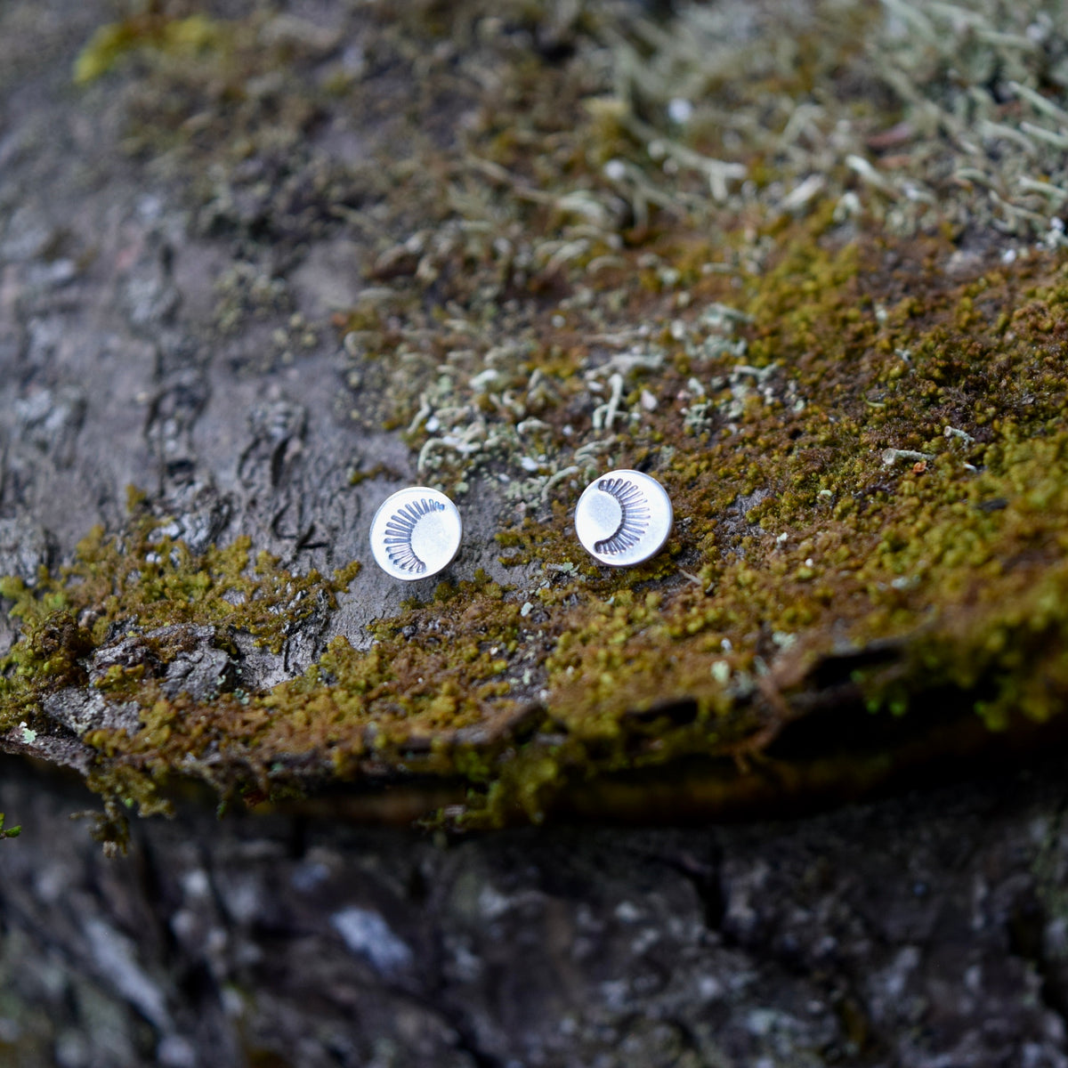 Crescent Shine Hug Studs