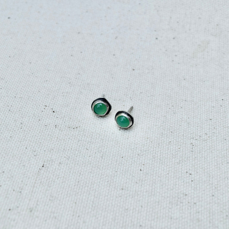Chrysoprase Studs