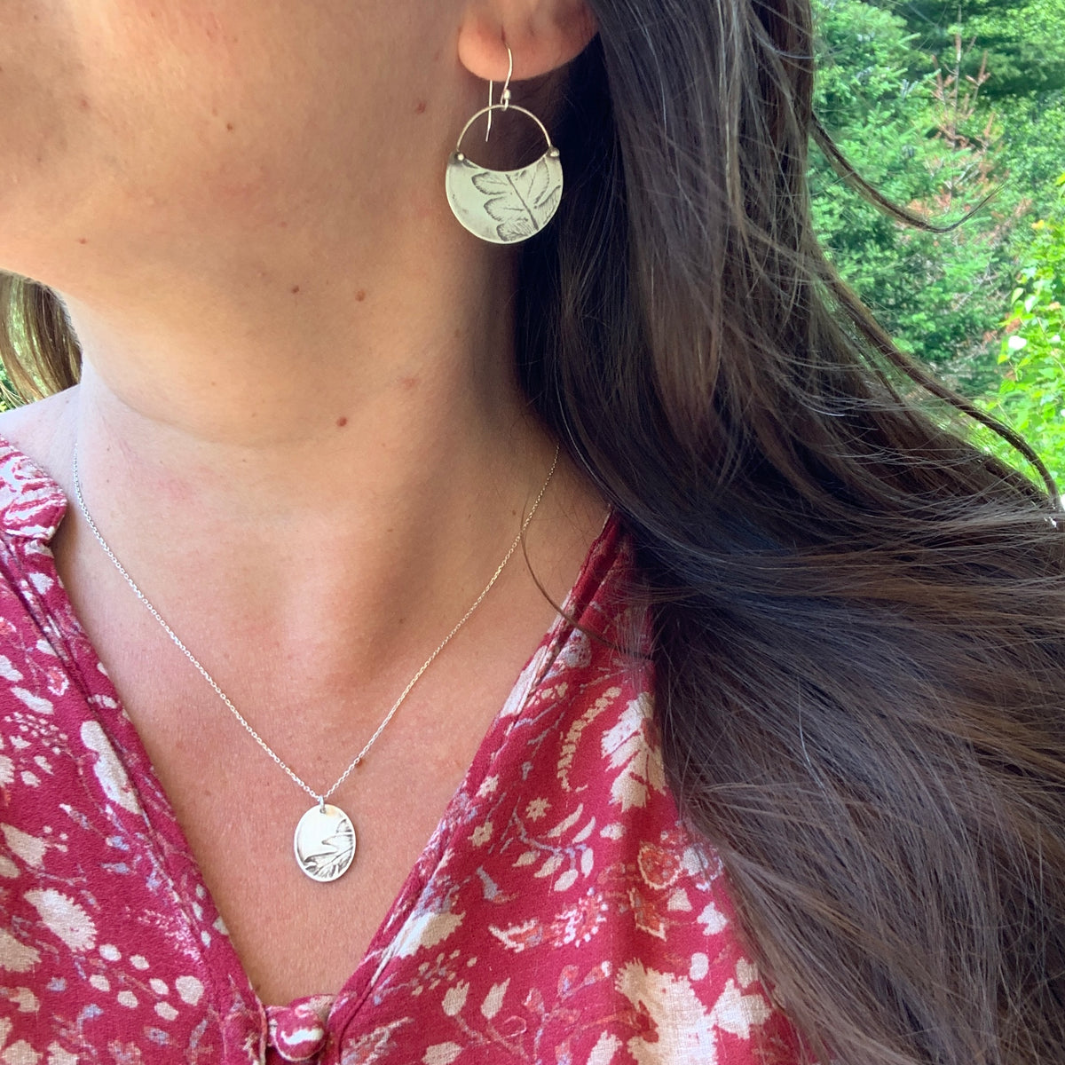 Fern Crescent: Sterling Silver or Brass