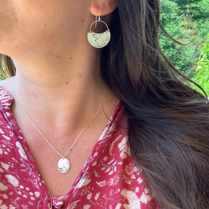 Fern Crescent: Sterling Silver or Brass