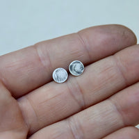 Fern Impression Sterling Silver Studs