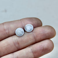 Fern Impression Sterling Silver Studs