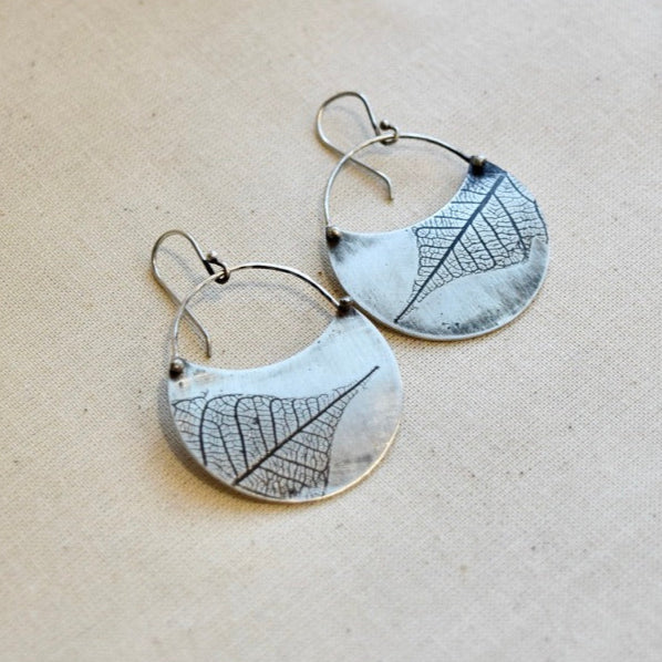 Leaf Crescent: Sterling Silver