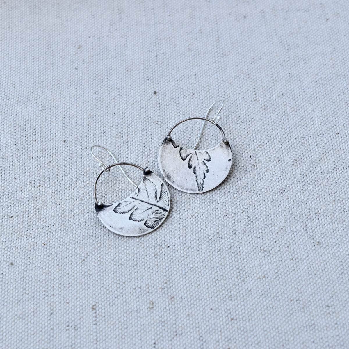 Fern Crescent: Sterling Silver or Brass