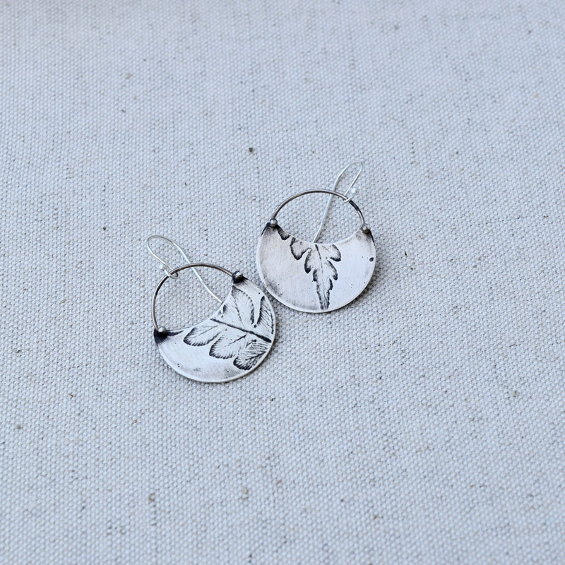 Fern Crescent: Sterling Silver or Brass