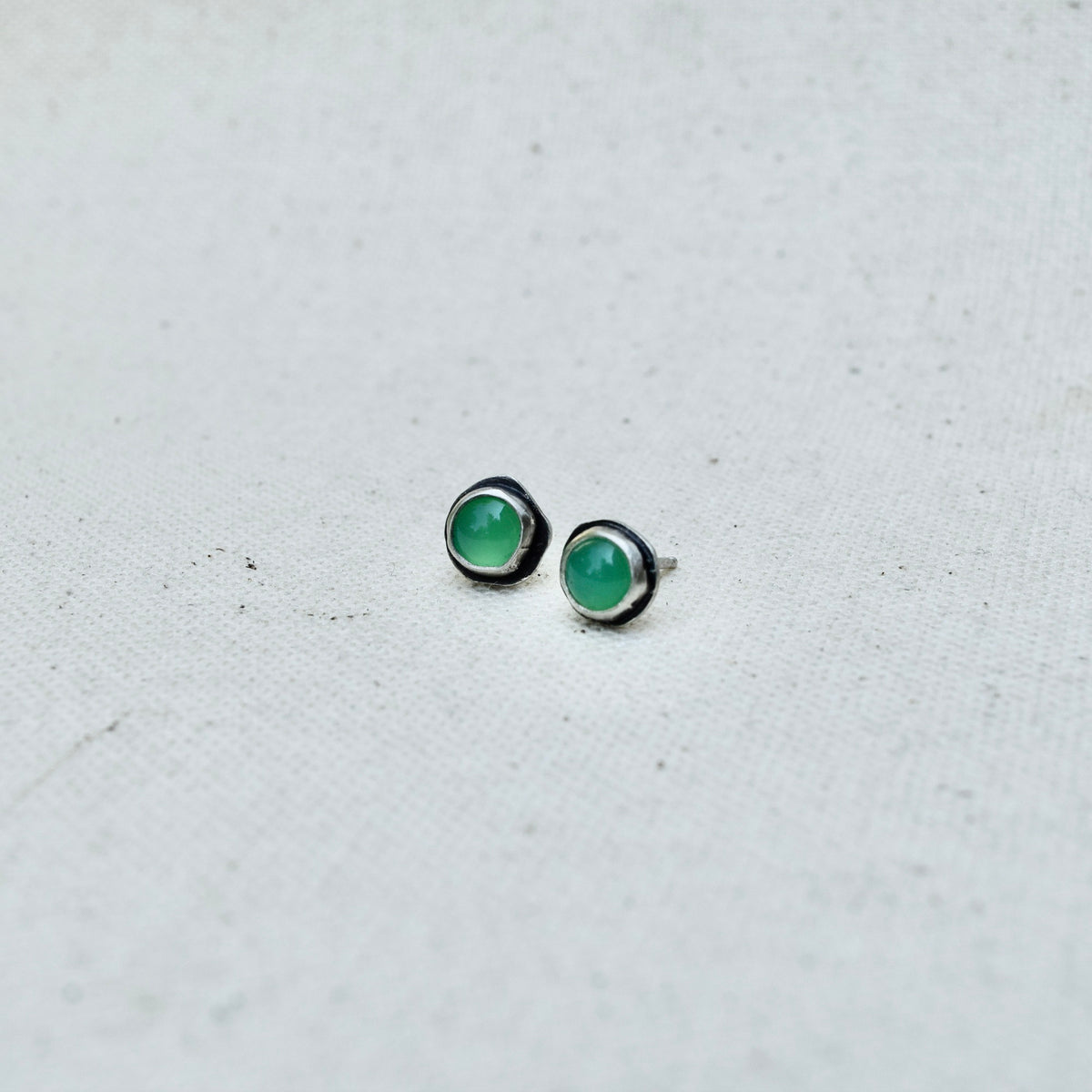 Chrysoprase Studs
