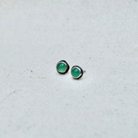 Chrysoprase Studs