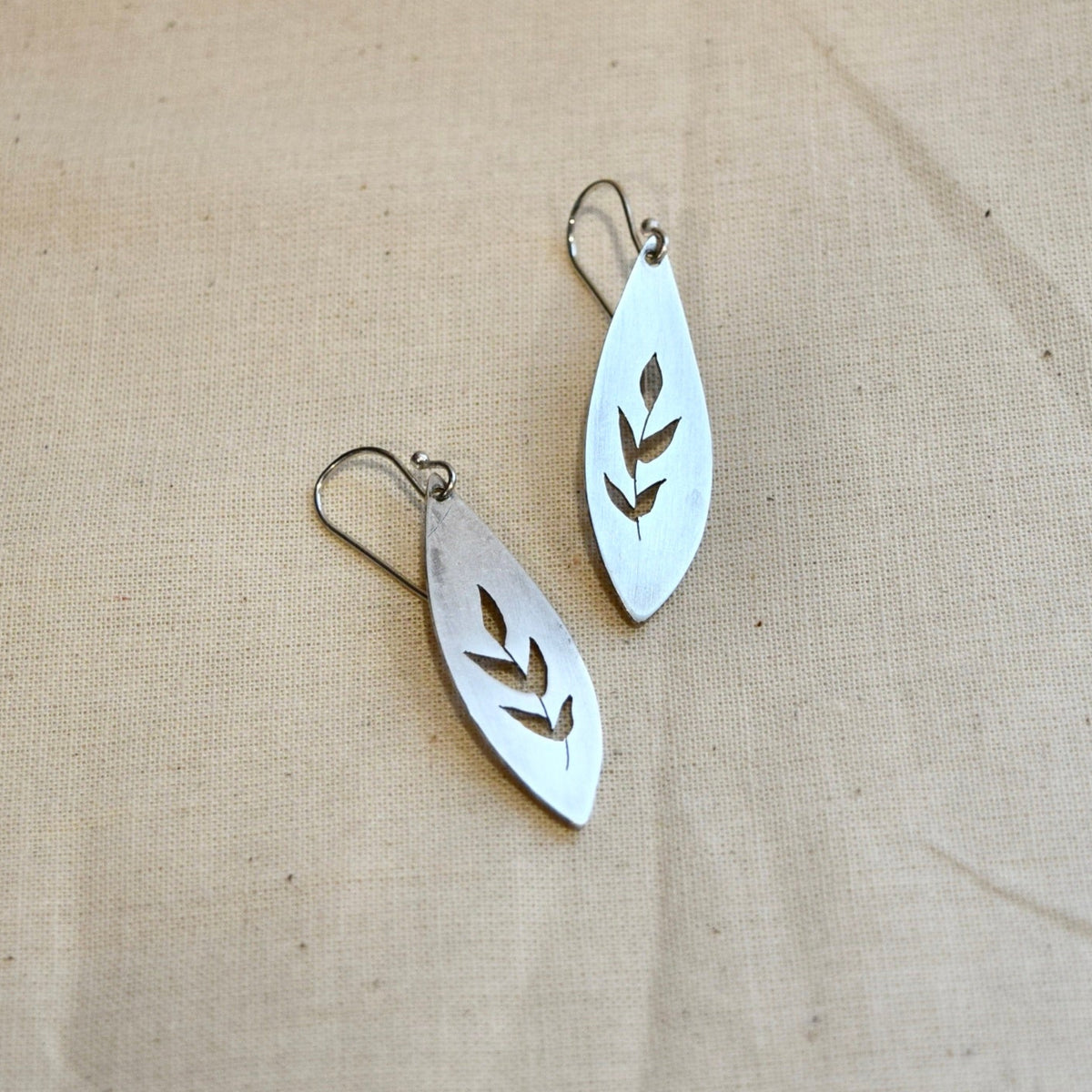 Sweetgrass Pointed Drop: Sterling Silver