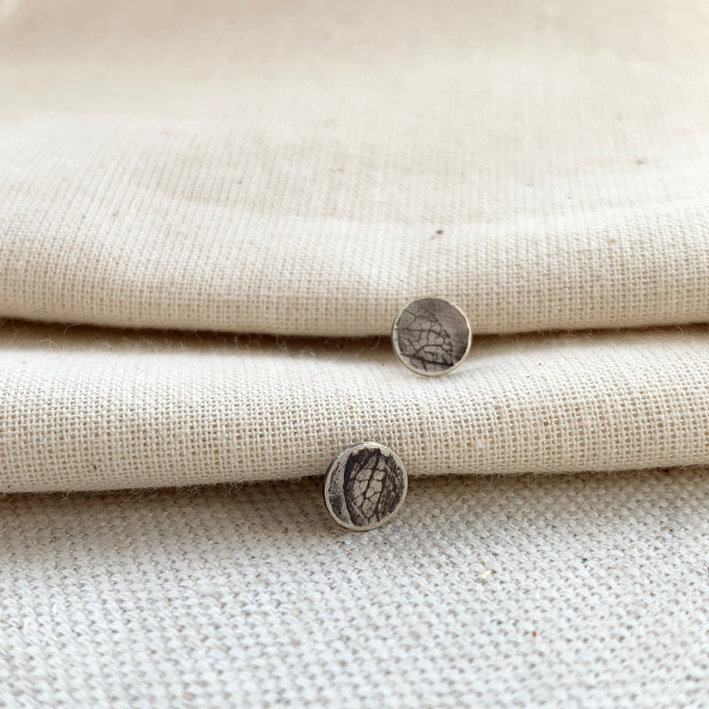Hydrangea Impression Sterling Silver Studs