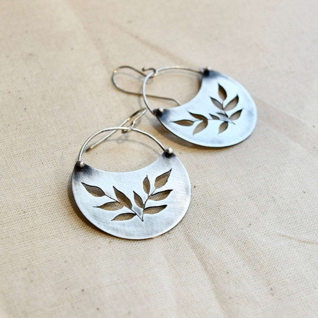 Sweetgrass Crescent: Sterling Silver