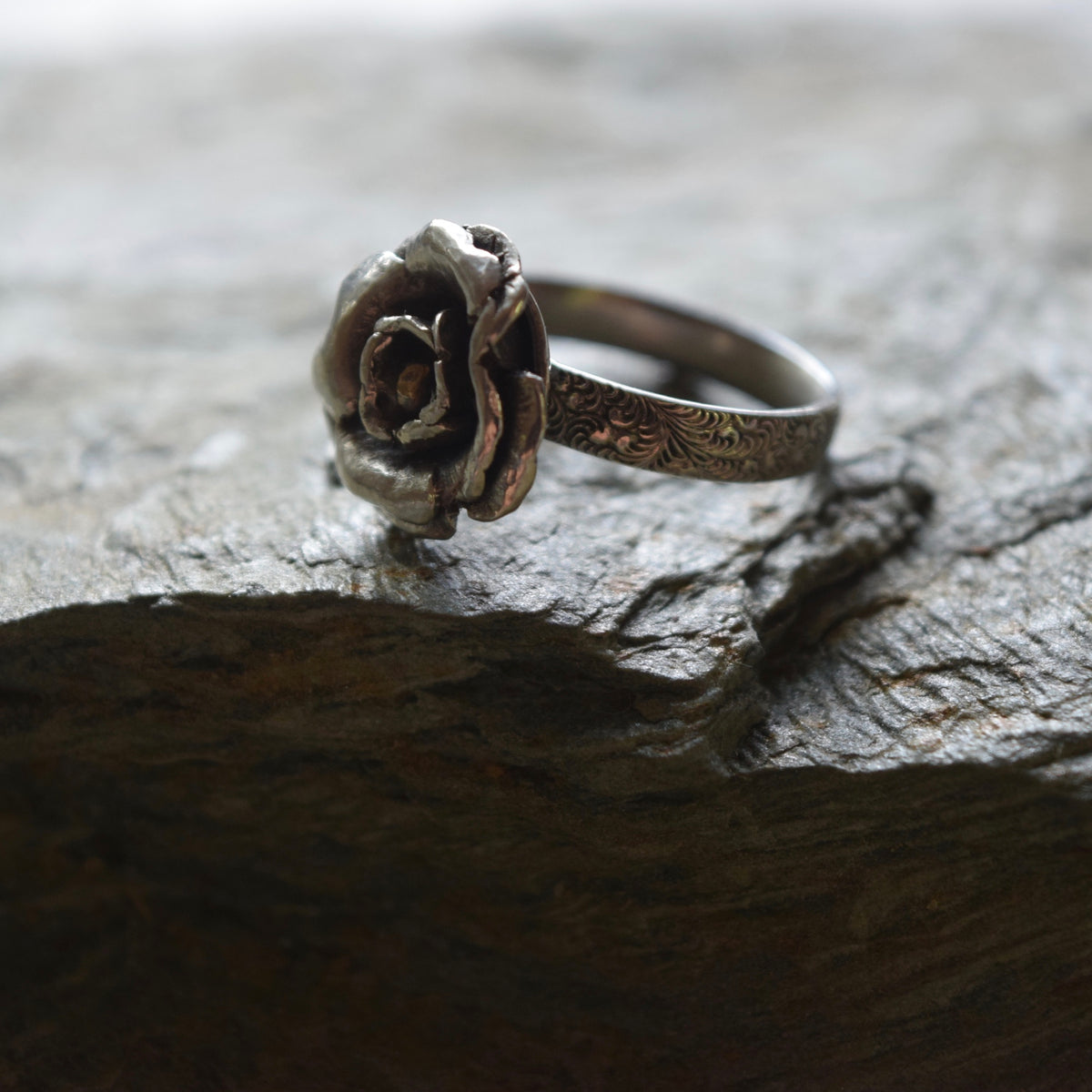 Sterling Silver Rose Ring