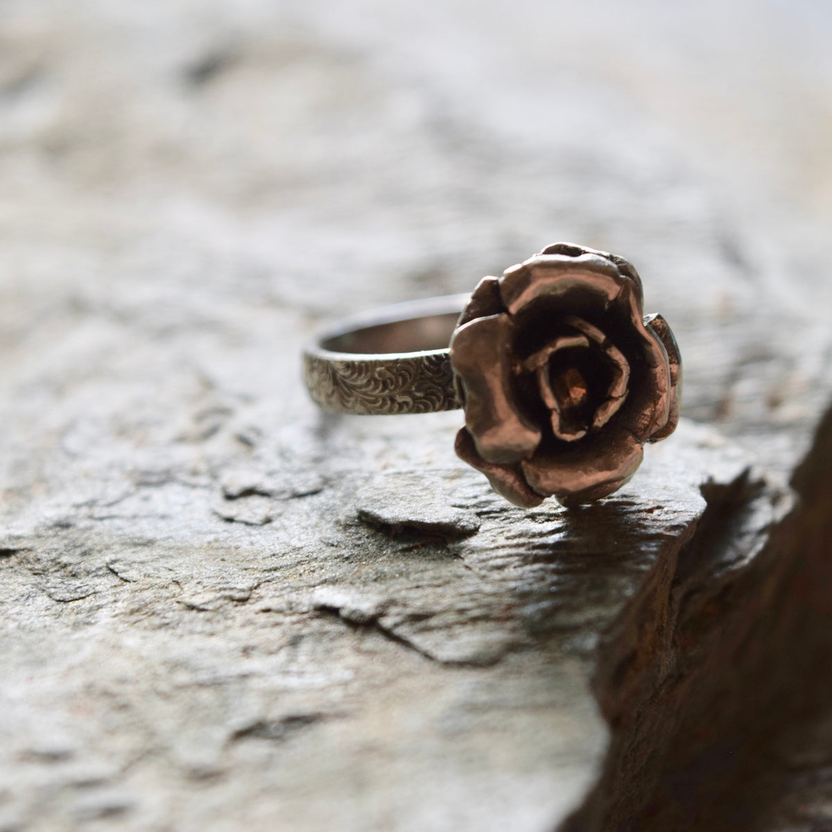 Sterling Silver Rose Ring